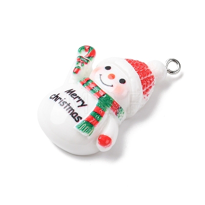 Christmas Opaque Resin Pendants RESI-A049-05E-1