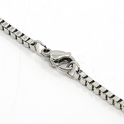 304 Stainless Steel Necklaces NJEW-F027-41-2mm-1