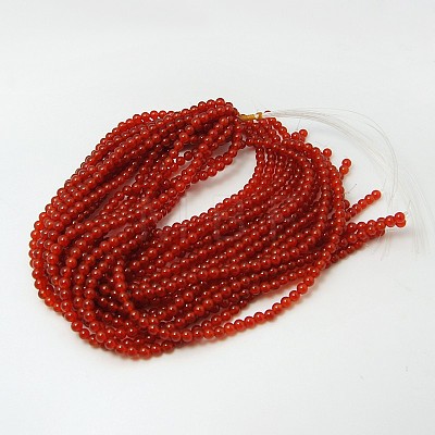 Natural Carnelian Beads Strands G-G338-10mm-01-1