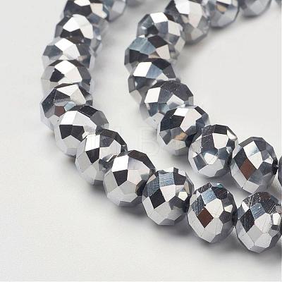 Electroplate Glass Beads Strands GR7X10MMY-S-1