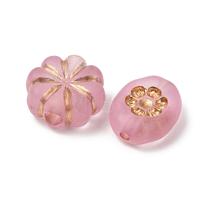 Frosted Transparent Acrylic Beads OACR-Z041-08-1