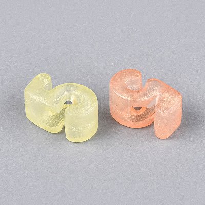 Luminous Frosted Transparent Acrylic Beads TACR-T029-21F-1