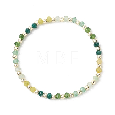 Dyed Natural Malaysia Jade & Synthetic Hematite Beaded Stretch Bracelets for Women BJEW-JB13069-03-1