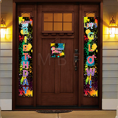 Polyester Hanging Sign for Home Office Front Door Porch Decorations HJEW-WH0023-020-1