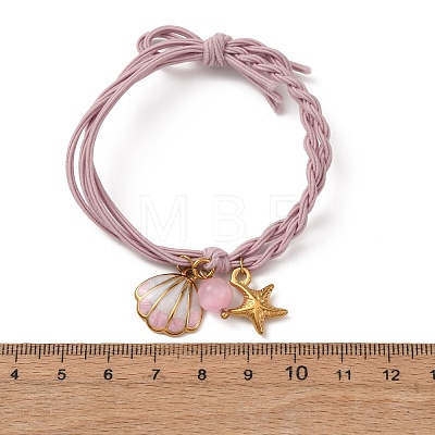 304 Stainless Steel Enamel & Resin Charms Bracelets BJEW-B170-01G-01-1