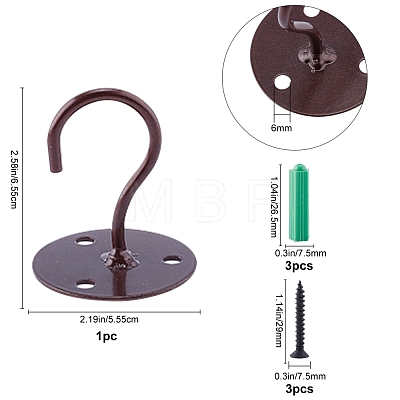 Iron Wall Hooks AJEW-WH0018-48D-1