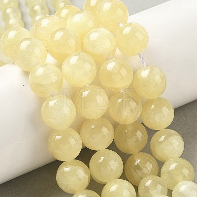 Natural Golden Silk Jade Graduated Beads Strands G-F830-A02-01-1