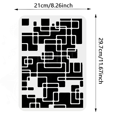 PET Hollow Out Drawing Painting Stencils DIY-WH0422-0029-1