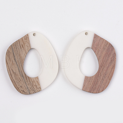 Resin & Walnut Wood Pendants RESI-T023-12B-1