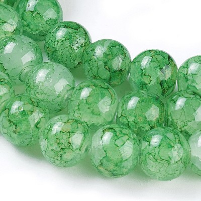 Spray Painted Glass Beads Strands GLAA-A038-D-45-1