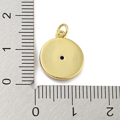 Real 14K Gold Plated Brass Enamel Charms KK-Z032-02A-1