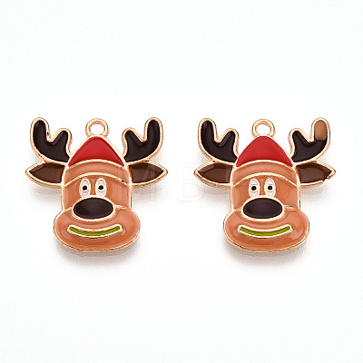 Christmas Theme Alloy Enamel Pendants ENAM-N056-403E-1