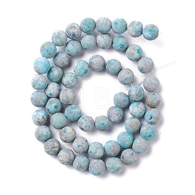 Natural Pyrite & Turquoise Beads Strands G-K317-A21-1