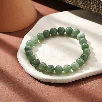 Natural Chalcedony Beaded Stretch Bracelets for Women Men BJEW-F483-04-1