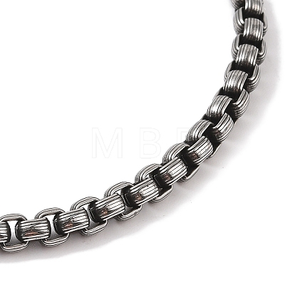 304 Stainless Steel Dragon Head King Box Chain Viking Compass Pendant Necklaces for Men NJEW-K278-09AS-1