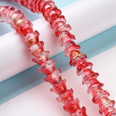 Transparent Glass Beads Strands LAMP-H061-01D-07-1