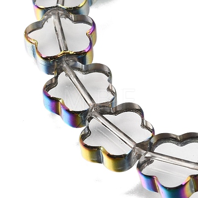 Electroplated Transparent Glass Beads Strands GL-CBA98F0-07F-1