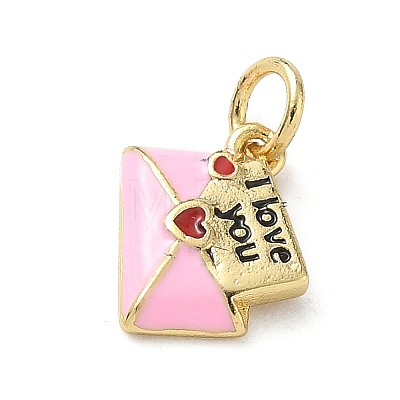 Brass Enamel Charms KK-A273-08G-02-1