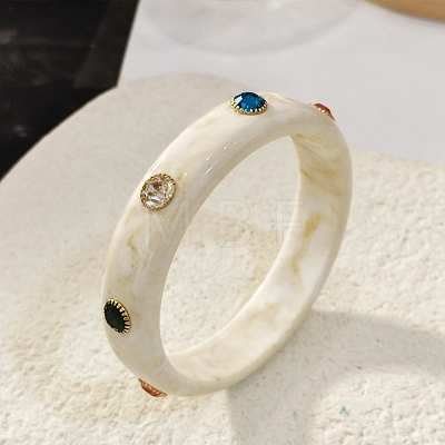Resin Bangles for Women BJEW-P357-04G-1