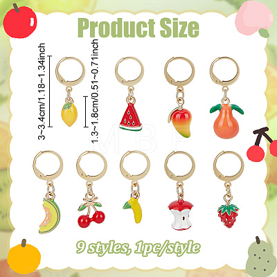 9Pcs Alloy Enamel Shoes Charms HJEW-PH02494-1