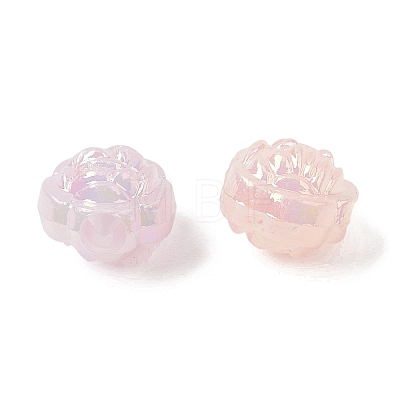 UV Plating Opaque Acrylic Beads OACR-G058-17B-1