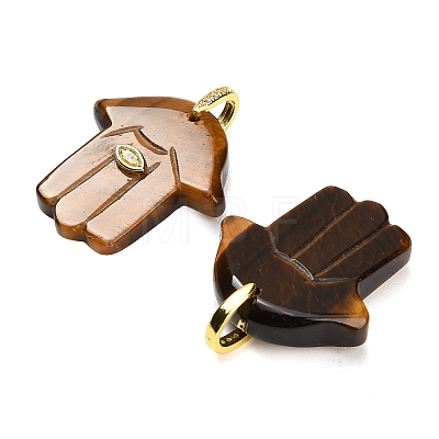 Natural Tiger Eye Carved Pendants GG-CBA4625-03G-02-1