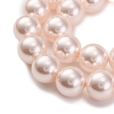 Baking Painted Pearlized Glass Pearl Round Bead Strands PEAR-H019-02E-01-1