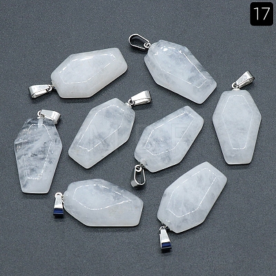 Natural Quartz Crystal Pendants PW-WG38001-17-1