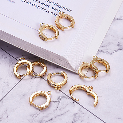 Eco-Friendly Brass Earring Hoops Findings KK-TA0007-40-1