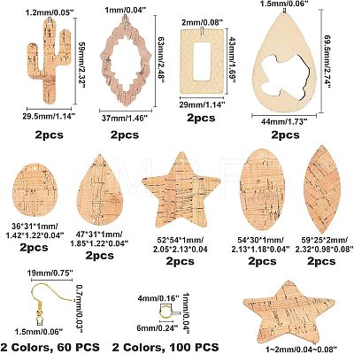 SUPERFINDINGS DIY 9 Pairs Imitation Leather Earring Making Kits DIY-FH0002-36-1