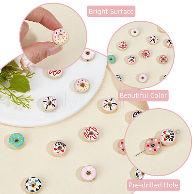 18Pcs 9 Colors Handmade Porcelain Enamel Beads PORC-PA0001-60-1
