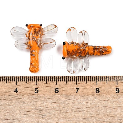 Transparent Lampwork Beads FOIL-I017-01A-1
