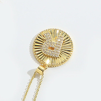Brass Micro Pave Cubic Zirconia Necklaces FS-WG1D774-18-1