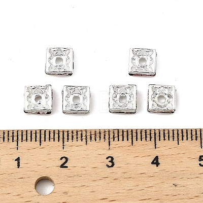 Brass Rhinestone Spacer Beads RSB072-07S-1