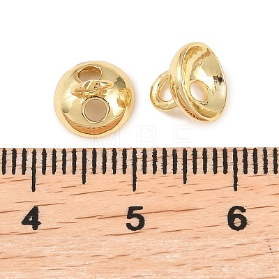 Brass Bead Cap Pendant Bails KK-Z146-26G-1