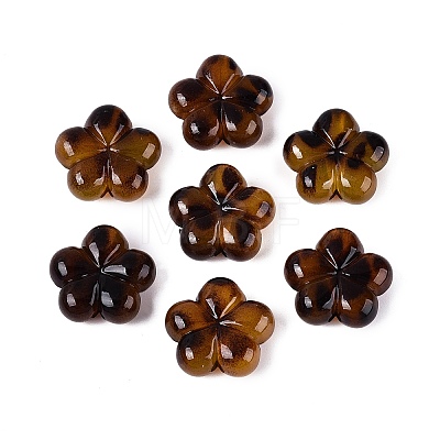 Leopard Print Opaque Acrylic Beads OACR-N162-19A-1