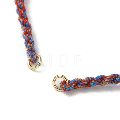 Braided Cotton Cord Bracelet Making MAK-L043-02G-18-1