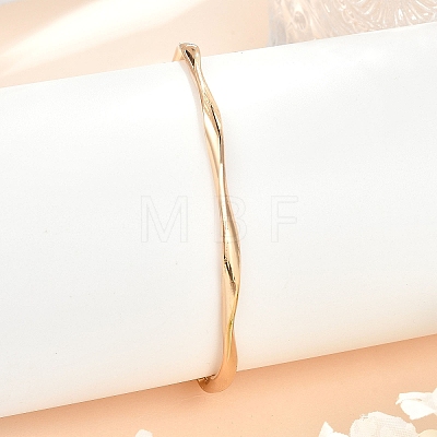 Wave Alloy Cuff Bangles BJEW-L701-04G-1