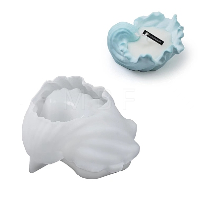 Shell Shape DIY Candle Cups Silicone Molds DIY-G097-06-1