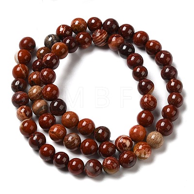 Natural Red Snakeskin Jasper Beads Strands X-G-H298-A02-02-1