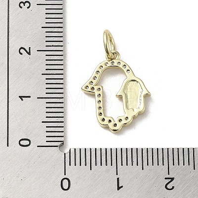 Brass Micro Pave Cubic Zirconia Pendants KK-E092-24G-01-1