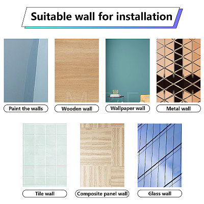 8 Sheets 8 Styles PVC Waterproof Wall Stickers DIY-WH0345-191-1