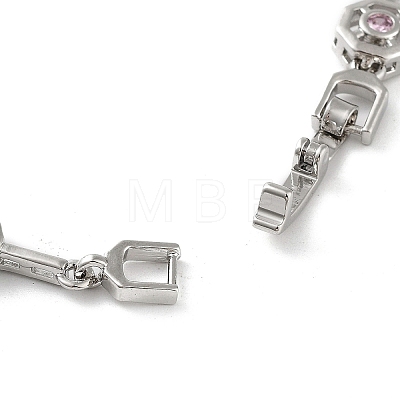 Brass Link Chain Bracelets BJEW-D039-34P-02-1