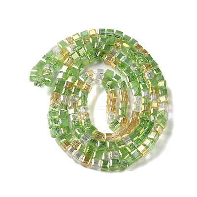 Electroplate Glass Beads Strands EGLA-F121-FR-B06-1