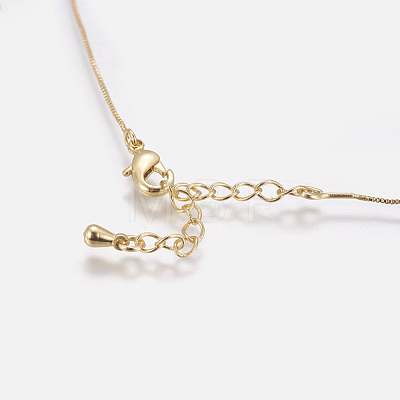 Brass Pendant Necklaces NJEW-I105-12G-1