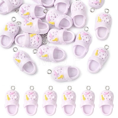 20Pcs Opaque Resin Pendants RESI-YW0005-49E-1