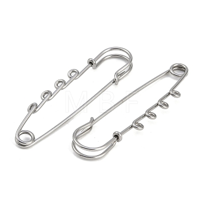 304 Stainless Steel Safety Pins Brooch Findings STAS-K252-05B-P-1