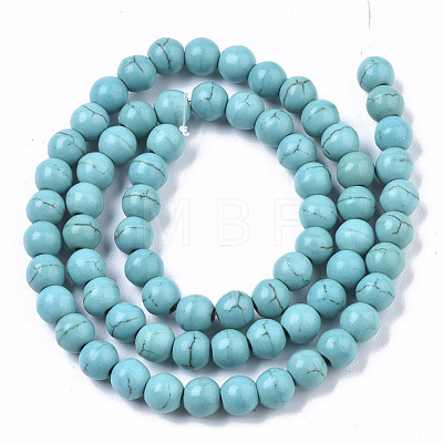 Synthetic Turquoise Beads Strands TURQ-S192-6mm-2-1