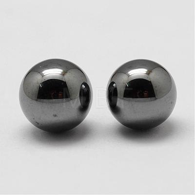 Non-magnetic Synthetic Hematite Beads G-P162-01-12mm-1