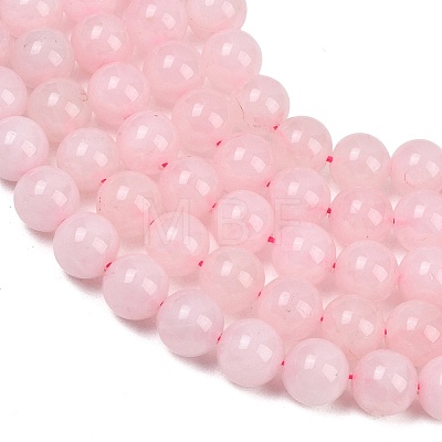 Round Natural Rose Quartz Gemstone Bead Strands G-J333-02-12mm-1